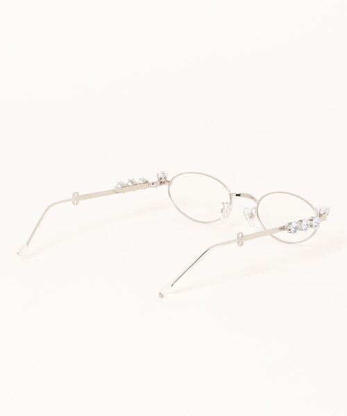 BARELY BLUE（ベアリーブルー）の「【 BARELY BLUE / ベアリーブルー 】 細フチ アクセント ダイヤ デザイン メガネ（メガネ・レディース・ブラウン系その他/シルバー/ゴールド・FREE）」の5枚目の写真