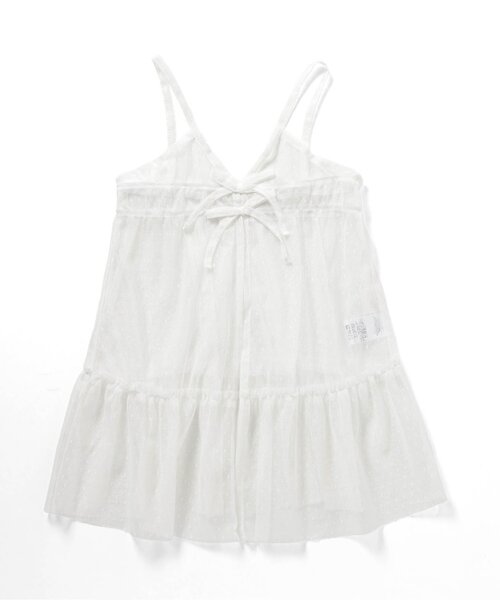 BREEZE（ブリーズ）の「チュールキャミワンピース（ワンピース・キッズ・ブラック/オフホワイト・90/100/120/140）」の2枚目の写真