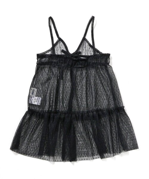 BREEZE（ブリーズ）の「チュールキャミワンピース（ワンピース・キッズ・ブラック/オフホワイト・90/100/120/140）」の3枚目の写真