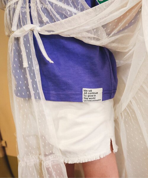 BREEZE（ブリーズ）の「チュールキャミワンピース（ワンピース・キッズ・ブラック/オフホワイト・90/100/120/140）」の5枚目の写真