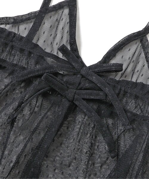 BREEZE（ブリーズ）の「チュールキャミワンピース（ワンピース・キッズ・ブラック/オフホワイト・90/100/120/140）」の8枚目の写真