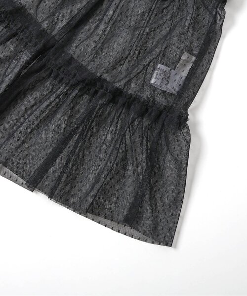 BREEZE（ブリーズ）の「チュールキャミワンピース（ワンピース・キッズ・ブラック/オフホワイト・90/100/120/140）」の9枚目の写真