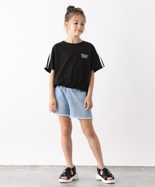 GLOBAL WORK(グローバルワーク)の「ヘビロッTEEワイドショート/123963(Tシャツ/カットソー・キッズ・ブラック/オフホワイト/グレー・160cm/150cm/140cm/130cm/120cm/170cm)」の4枚目の写真