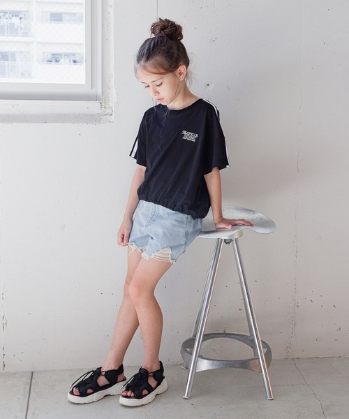 ヘビロッTEEワイドショート/123963（Tシャツ/カットソー