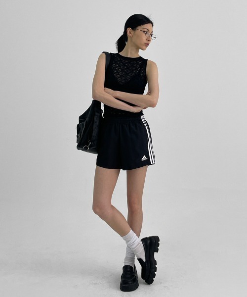 BLACKUP（ブラックアップ）の「[MADE] ウェルシーシアーレースボートネックノースリーブ（Tシャツ/カットソー・レディース・ブラック/ホワイト・ONESIZE）」の7枚目の写真