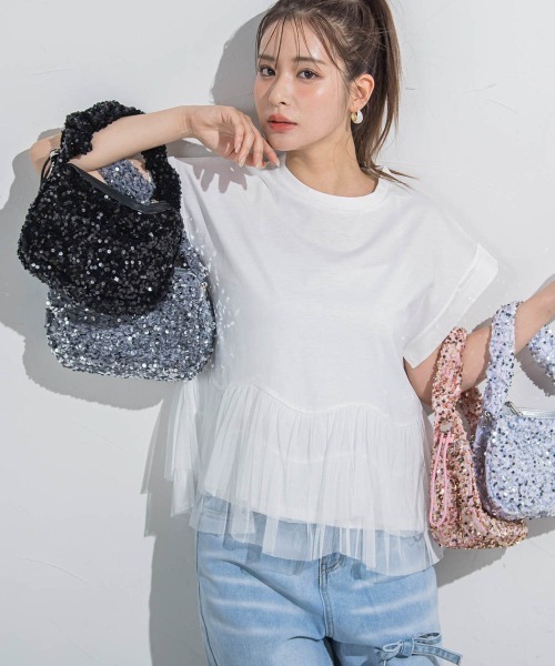VICKY(ビッキー)の「【トレンドBAG】スパンコールハンドバッグ(ハンドバッグ・レディース・ホワイト/ピンク/シルバー系その他/ブラック・FREE)」の13枚目の写真