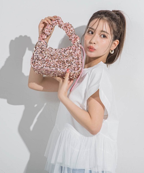 VICKY(ビッキー)の「【トレンドBAG】スパンコールハンドバッグ(ハンドバッグ・レディース・ホワイト/ピンク/シルバー系その他/ブラック・FREE)」の21枚目の写真