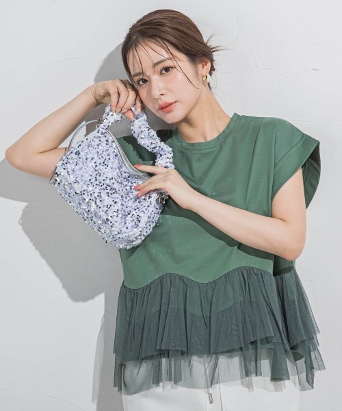 VICKY(ビッキー)の「【トレンドBAG】スパンコールハンドバッグ(ハンドバッグ・レディース・ホワイト/ピンク/シルバー系その他/ブラック・FREE)」の7枚目の写真