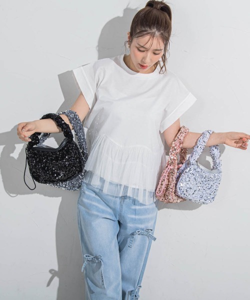 VICKY(ビッキー)の「【トレンドBAG】スパンコールハンドバッグ(ハンドバッグ・レディース・ホワイト/ピンク/シルバー系その他/ブラック・FREE)」の15枚目の写真