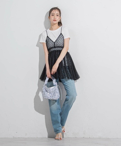 VICKY(ビッキー)の「【トレンドBAG】スパンコールハンドバッグ(ハンドバッグ・レディース・ホワイト/ピンク/シルバー系その他/ブラック・FREE)」の10枚目の写真