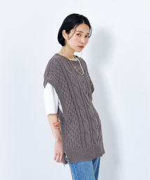 collex | コットンケーブル柄ベスト(ニット/セーター)