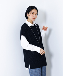 collex | コットンケーブル柄ベスト(ニット/セーター)