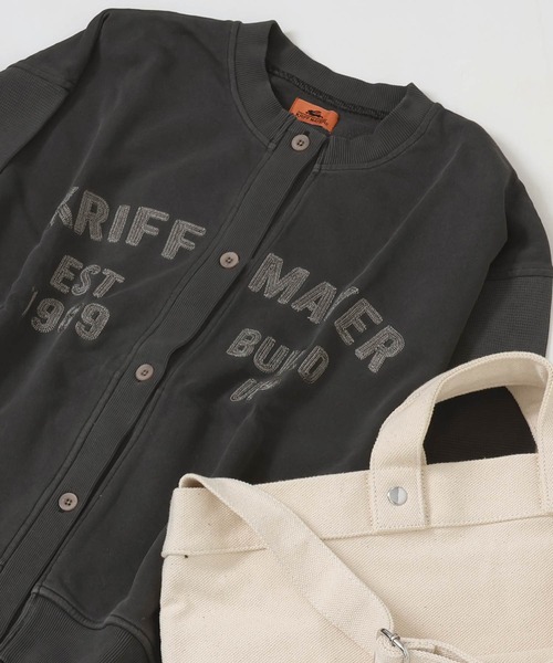 KRIFF MAYER Lady's Collection(クリフメイヤーレディースコレクション)の「ピグメント裏毛カーデ(カーディガン/ボレロ・レディース・ナチュラル/チャコール/ミント/ネイビー/パープル・MEDIUM/LARGE)」の2枚目の写真