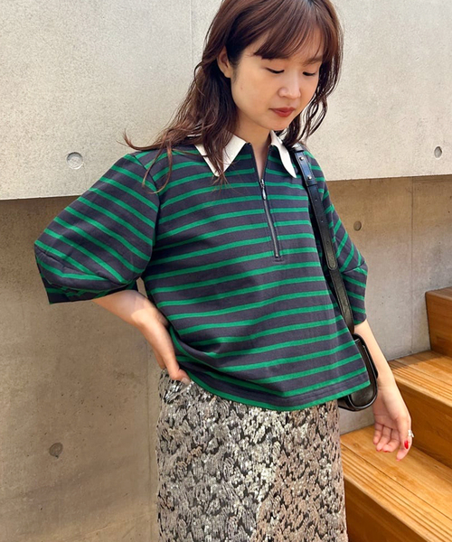 【セール】ラウンドスリーブボーダープルオーバー（Tシャツ/カットソー）｜JOURNAL STANDARD（ジャーナルスタンダード）
