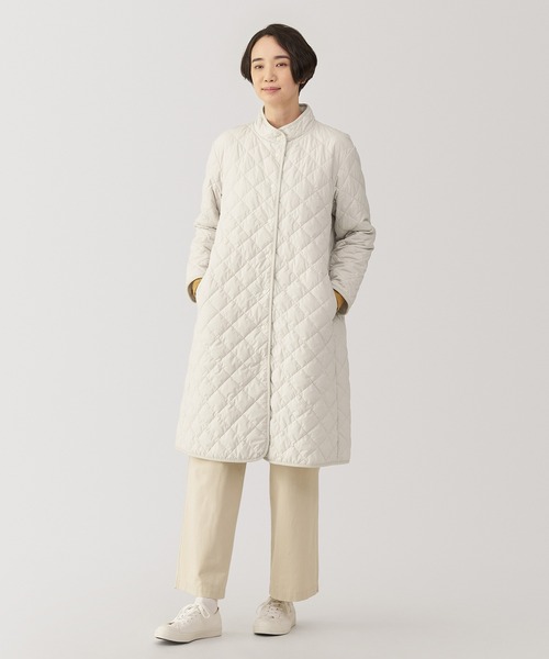 無印良品(ムジルシリョウヒン)の「婦人 洗える中わたキルティングコート(その他アウター・レディース・ブラック/アイボリー/ダークブラウン・XL/L/M/S)」の4枚目の写真