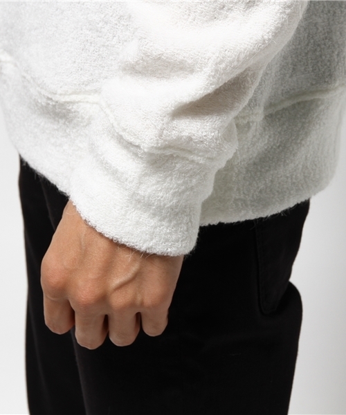 NO ID.（ノーアイディ）の「ベリーナパイルトレーナー（スウェット・メンズ・ダークグレー/ホワイト/ライトグレー/ブラック・1/3/2）」の7枚目の写真