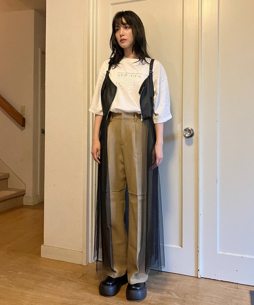 AS KNOW AS plus（アズノゥアズプラス）の「◇ビスチェチュールドッキングキャミワンピース（ワンピース・レディース・ブラック系その他/ブラック系/ブルー系・FREE）」の4枚目の写真