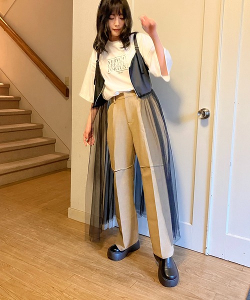 AS KNOW AS plus（アズノゥアズプラス）の「◇ビスチェチュールドッキングキャミワンピース（ワンピース・レディース・ブラック系その他/ブラック系/ブルー系・FREE）」の5枚目の写真