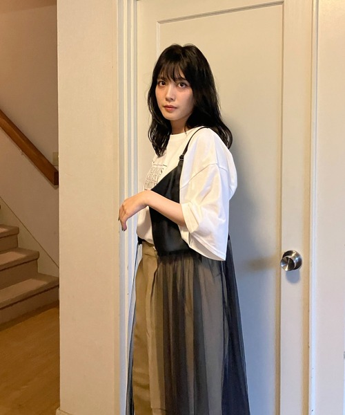 AS KNOW AS plus（アズノゥアズプラス）の「◇ビスチェチュールドッキングキャミワンピース（ワンピース・レディース・ブラック系その他/ブラック系/ブルー系・FREE）」の6枚目の写真