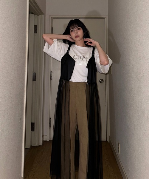 AS KNOW AS plus（アズノゥアズプラス）の「◇ビスチェチュールドッキングキャミワンピース（ワンピース・レディース・ブラック系その他/ブラック系/ブルー系・FREE）」の12枚目の写真