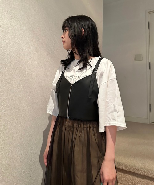 AS KNOW AS plus（アズノゥアズプラス）の「◇ビスチェチュールドッキングキャミワンピース（ワンピース・レディース・ブラック系その他/ブラック系/ブルー系・FREE）」の19枚目の写真