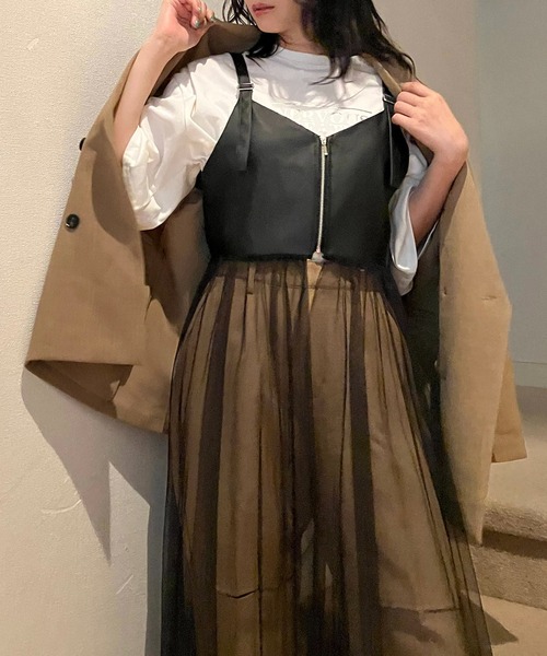 AS KNOW AS plus（アズノゥアズプラス）の「◇ビスチェチュールドッキングキャミワンピース（ワンピース・レディース・ブラック系その他/ブラック系/ブルー系・FREE）」の21枚目の写真