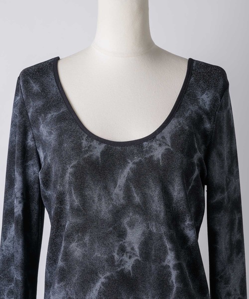 yae(ヤエ)の「2way spark pettern top/2wayスパークパターントップス(Tシャツ/カットソー・レディース・シルバー/ブラック・FREE)」の18枚目の写真
