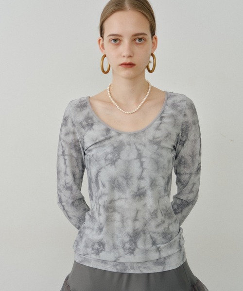 yae(ヤエ)の「2way spark pettern top/2wayスパークパターントップス(Tシャツ/カットソー・レディース・シルバー/ブラック・FREE)」の21枚目の写真