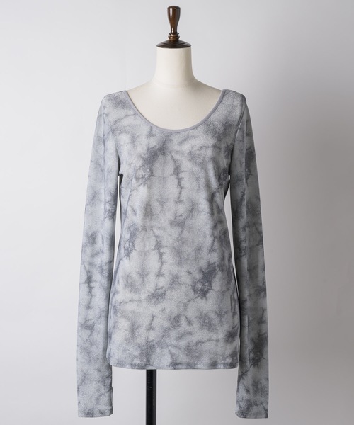 yae(ヤエ)の「2way spark pettern top/2wayスパークパターントップス(Tシャツ/カットソー・レディース・シルバー/ブラック・FREE)」の20枚目の写真