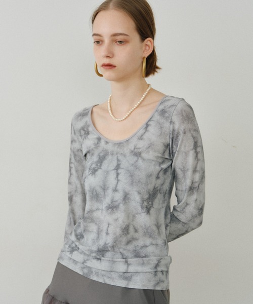 yae(ヤエ)の「2way spark pettern top/2wayスパークパターントップス(Tシャツ/カットソー・レディース・シルバー/ブラック・FREE)」の22枚目の写真
