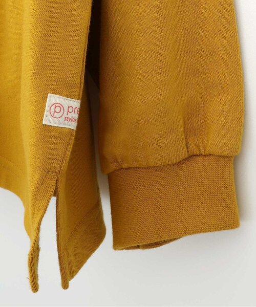 p.premier（ピードットプルミエ）の「フットボール切替長袖Tシャツ（Tシャツ/カットソー・キッズ・ブルー/グレー/オフホワイト/チャコール/イエロー/ブラウン・80/90/100/110/120/130/140）」の7枚目の写真