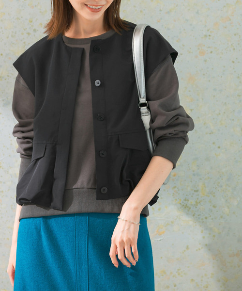 URBAN RESEARCH ROSSO WOMEN（アーバンリサーチ　ロッソ）の「『WEB限定』ワイドフォルムスウェット（Tシャツ/カットソー・レディース・ベージュ/チャコールグレー/ピンク・FREE）」の7枚目の写真