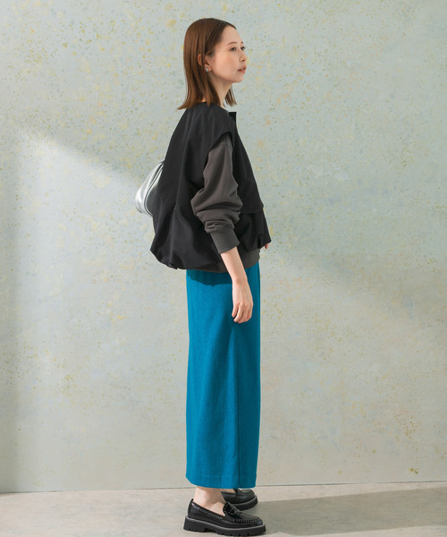 URBAN RESEARCH ROSSO WOMEN（アーバンリサーチ　ロッソ）の「『WEB限定』ワイドフォルムスウェット（Tシャツ/カットソー・レディース・ベージュ/チャコールグレー/ピンク・FREE）」の8枚目の写真