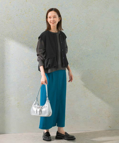 URBAN RESEARCH ROSSO WOMEN（アーバンリサーチ　ロッソ）の「『WEB限定』ワイドフォルムスウェット（Tシャツ/カットソー・レディース・ベージュ/チャコールグレー/ピンク・FREE）」の9枚目の写真