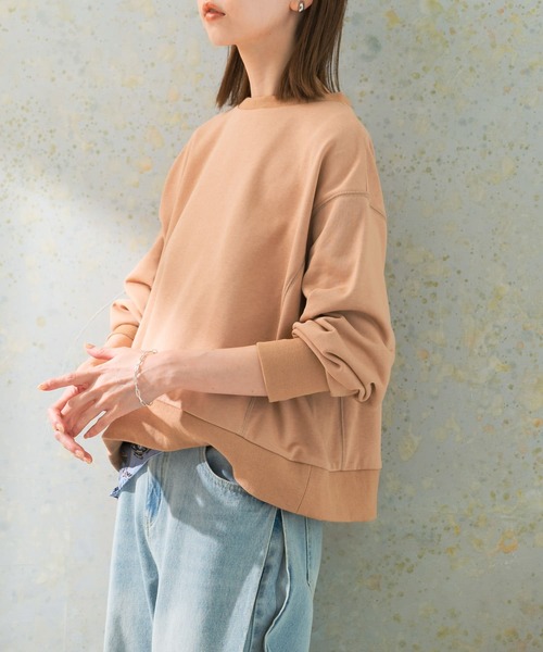 URBAN RESEARCH ROSSO WOMEN（アーバンリサーチ　ロッソ）の「『WEB限定』ワイドフォルムスウェット（Tシャツ/カットソー・レディース・ベージュ/チャコールグレー/ピンク・FREE）」の11枚目の写真