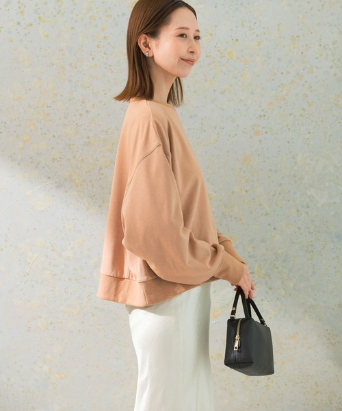 URBAN RESEARCH ROSSO WOMEN（アーバンリサーチ　ロッソ）の「『WEB限定』ワイドフォルムスウェット（Tシャツ/カットソー・レディース・ベージュ/チャコールグレー/ピンク・FREE）」の15枚目の写真