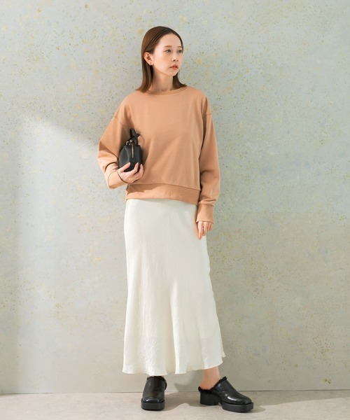 URBAN RESEARCH ROSSO WOMEN（アーバンリサーチ　ロッソ）の「『WEB限定』ワイドフォルムスウェット（Tシャツ/カットソー・レディース・ベージュ/チャコールグレー/ピンク・FREE）」の18枚目の写真