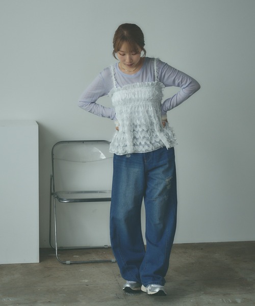 セール】△Feather camisole / フェザーキャミ ビスチェ（キャミソール