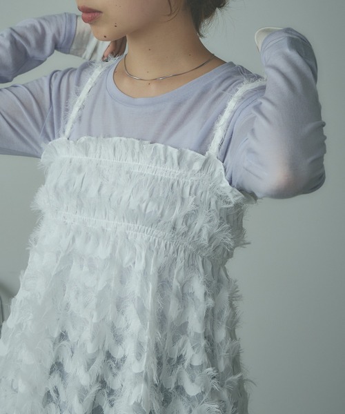 セール】△Feather camisole / フェザーキャミ ビスチェ（キャミソール