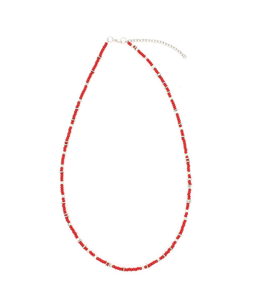 RAGEBLUE(レイジブルー)の「ランダムビーズネックレス/705454(ネックレス・メンズ・ブラック/レッド/グレー・FREE)」の3枚目の写真