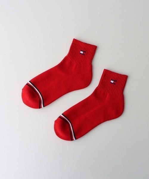 TOMMY HILFIGER（トミーヒルフィガー）の「【3足セット】TOMMY HILFIGER メンズ レディース オーガニックコットン混 足底パイル ワンポイント ショートソックス 92554052（ソックス/靴下・メンズ・その他2/その他3/ブラック・23～25cm/25～27cm）」の7枚目の写真