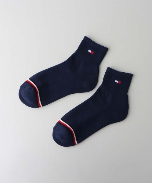 TOMMY HILFIGER（トミーヒルフィガー）の「【3足セット】TOMMY HILFIGER メンズ レディース オーガニックコットン混 足底パイル ワンポイント ショートソックス 92554052（ソックス/靴下・メンズ・その他2/その他3/ブラック・23～25cm/25～27cm）」の8枚目の写真