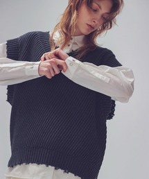 C/W diagonal damage vest(ダイアゴナルダメージベスト)