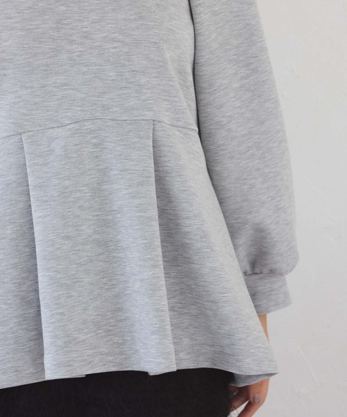 fifth（フィフス）の「ペプラムスウェットトップス（スウェット・レディース・ブラック/ライトグレー・M）」の5枚目の写真