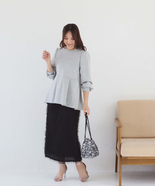 fifth（フィフス）の「ペプラムスウェットトップス（スウェット・レディース・ブラック/ライトグレー・M）」の10枚目の写真