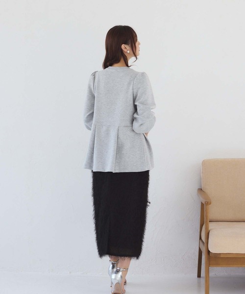 fifth（フィフス）の「ペプラムスウェットトップス（スウェット・レディース・ブラック/ライトグレー・M）」の12枚目の写真