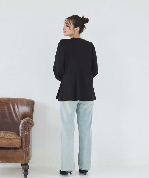 fifth（フィフス）の「ペプラムスウェットトップス（スウェット・レディース・ブラック/ライトグレー・M）」の16枚目の写真