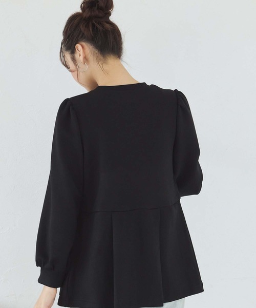 fifth（フィフス）の「ペプラムスウェットトップス（スウェット・レディース・ブラック/ライトグレー・M）」の3枚目の写真