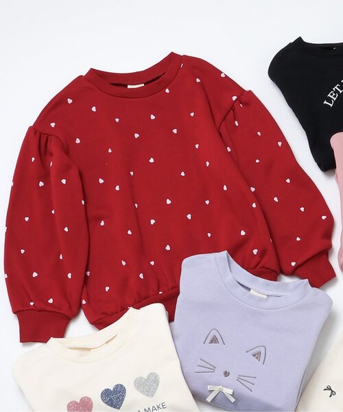 apres les cours（アプレレクール）の「7days Style/総柄・モチーフトレーナー（スウェット・キッズ・ブラック/アイボリー/サックスブルー/ピンク/レッド/キナリ/ラベンダー/イエロー・80/90/100/110/120/130/140）」の8枚目の写真