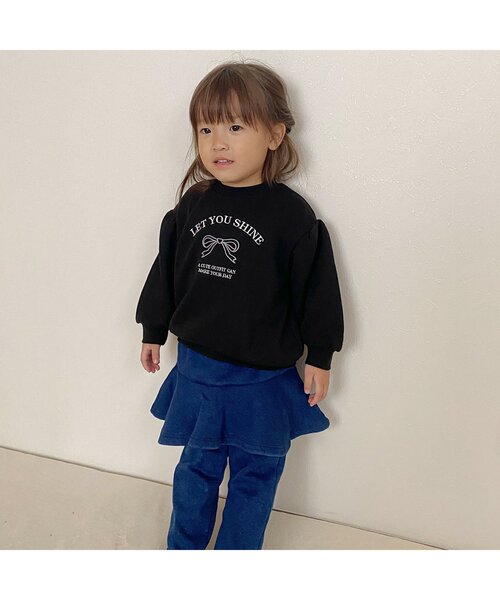 apres les cours（アプレレクール）の「7days Style/総柄・モチーフトレーナー（スウェット・キッズ・ブラック/アイボリー/サックスブルー/ピンク/レッド/キナリ/ラベンダー/イエロー・80/90/100/110/120/130/140）」の9枚目の写真